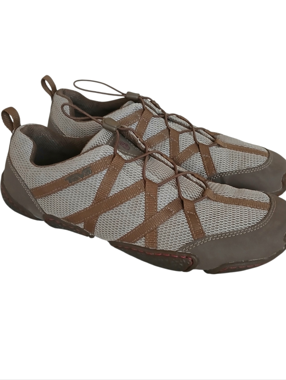Teva Women's Brown and Gray Athletic Slip-On Lace Sneakers